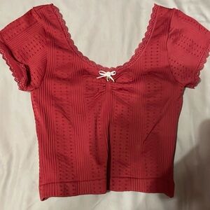 Red bow top